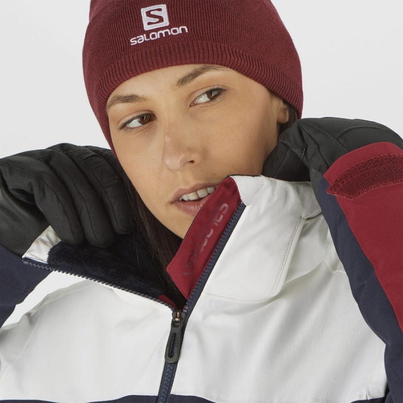 Women's Salomon SLALOM Ski Jackets Red | IN3219ZUT