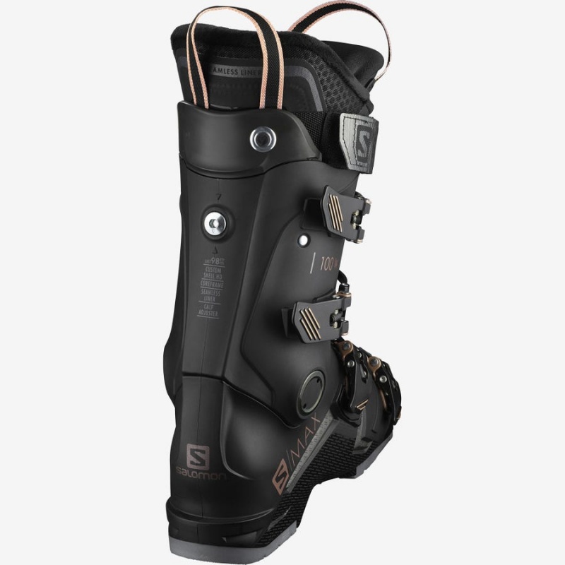 Women's Salomon S/MAX 100 Ski Boots Black | IN3558ZUT