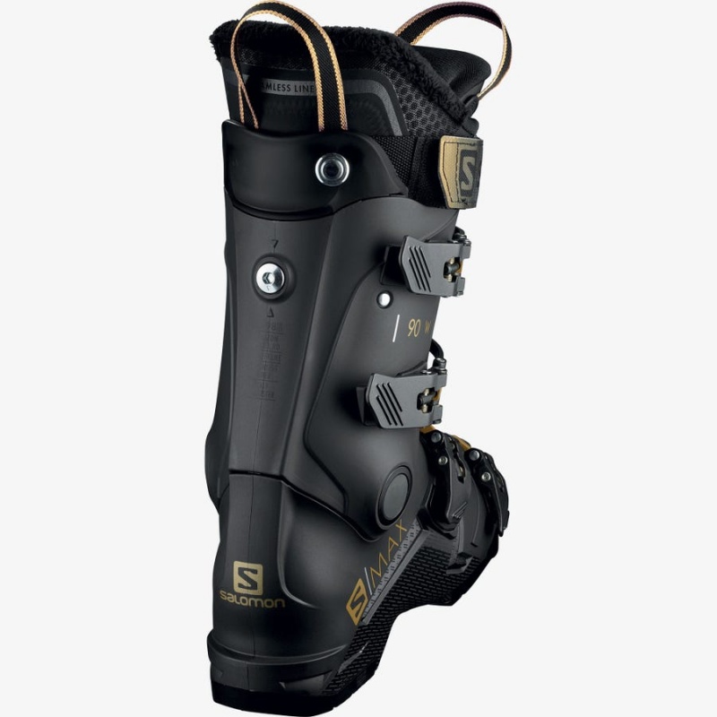 Women's Salomon S/MAX 90 Ski Boots Black | IN3548AHK