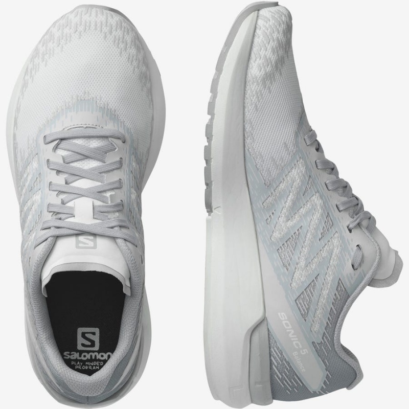 Women's Salomon SONIC 5 BALANCE Running Shoes Silver | IN2913MQZ