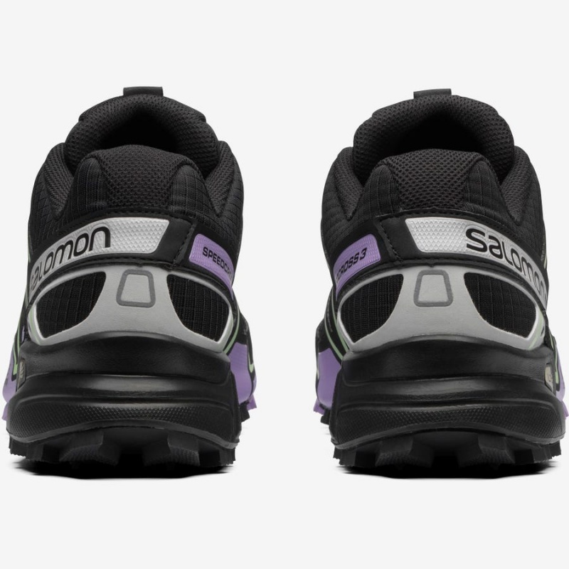 Women's Salomon SPEEDCROSS 3 Sneakers Black / Purple | IN2968EBC