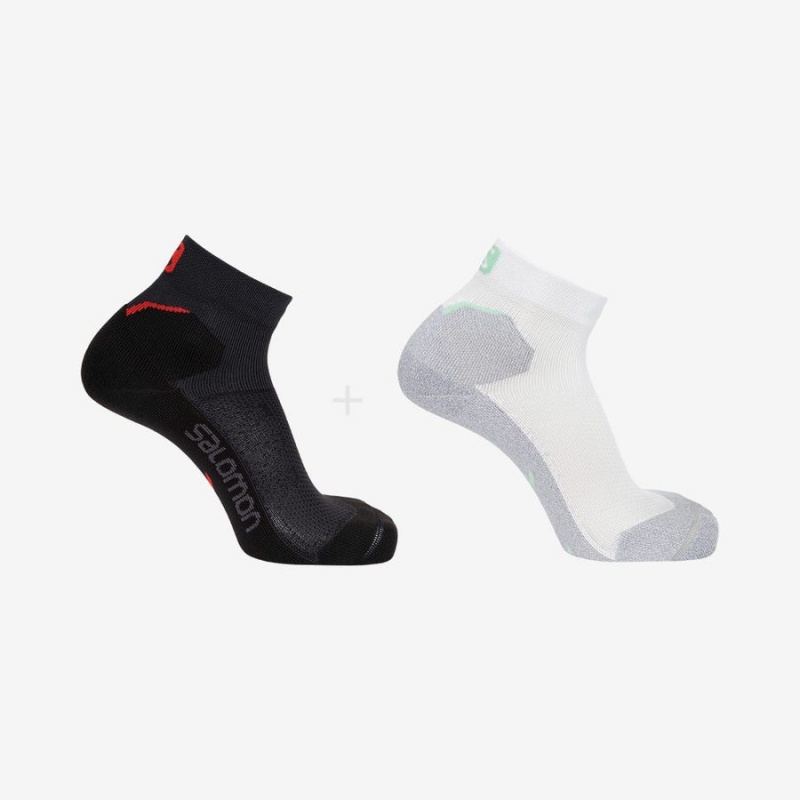 Women's Salomon SPEEDCROSS ANKLE 2-PACK Socks White | IN3488EBC