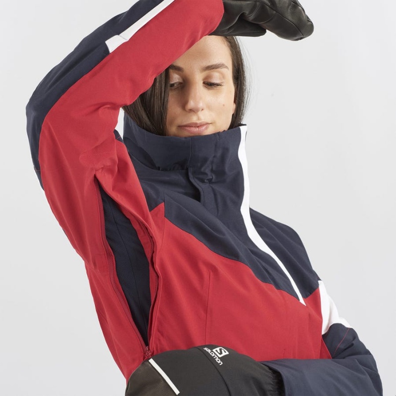 Women's Salomon SPEED INSULATED Jackets Red | IN3186SGL