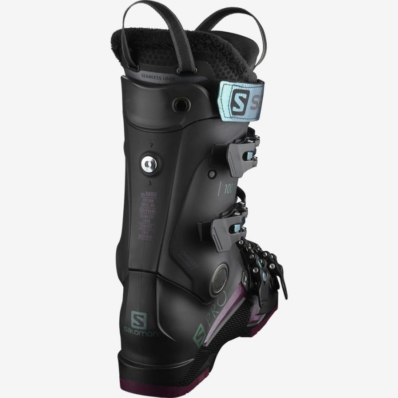 Women's Salomon S/PRO 100 Ski Boots Black | IN3557LIS