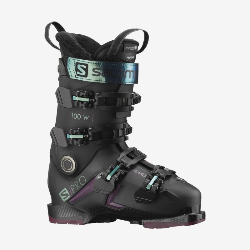 Women\'s Salomon S/PRO 100 Ski Boots Black | IN3557LIS