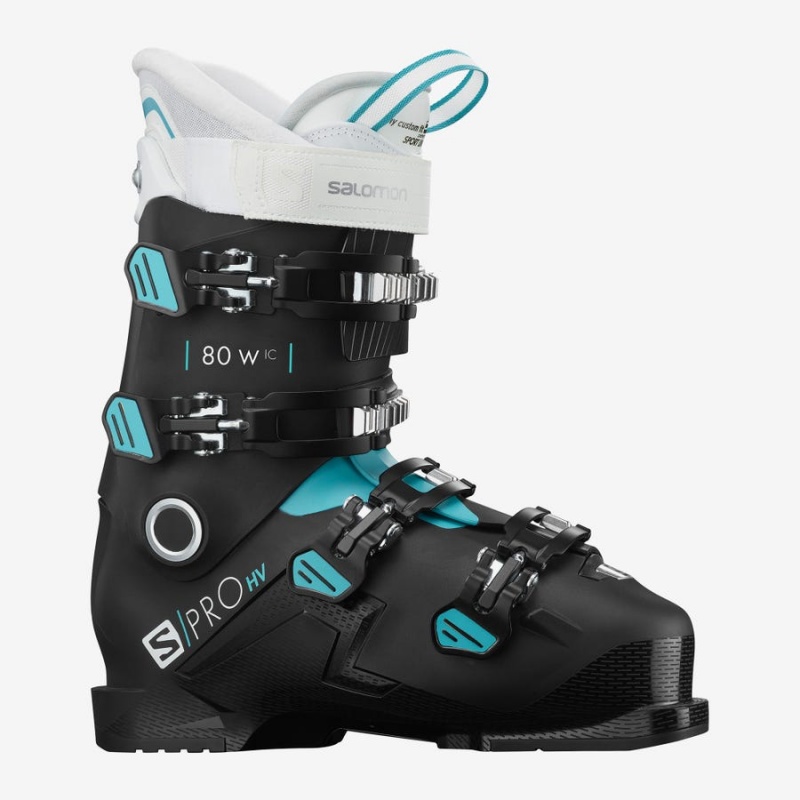 Women\'s Salomon S/PRO HV 80 W IC Ski Boots Black / White | IN3552FDN