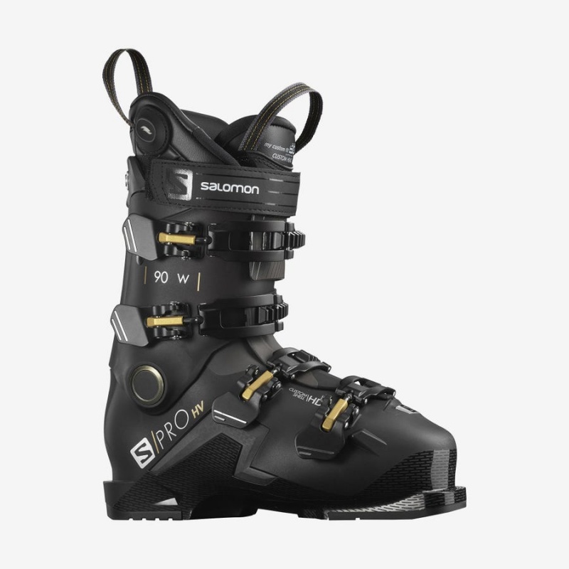 Women\'s Salomon S/PRO HV 90 CH Ski Boots Black | IN3559XYU