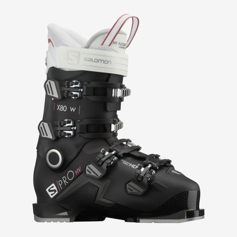 Women\'s Salomon S/PRO HV X80 Ski Boots Black | IN3543YXF