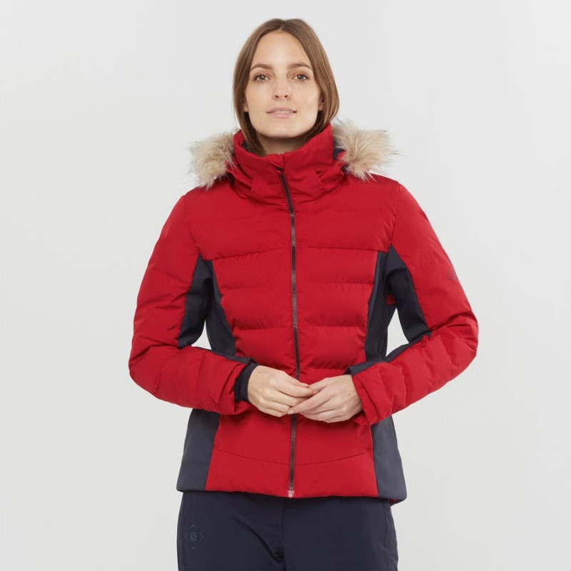 Women's Salomon STORMCOZY Ski Jackets Red | IN3214GSO