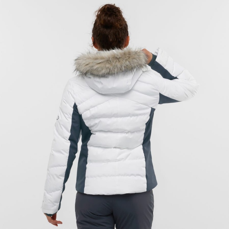 Women's Salomon STORMCOZY Ski Jackets White | IN3211SGL