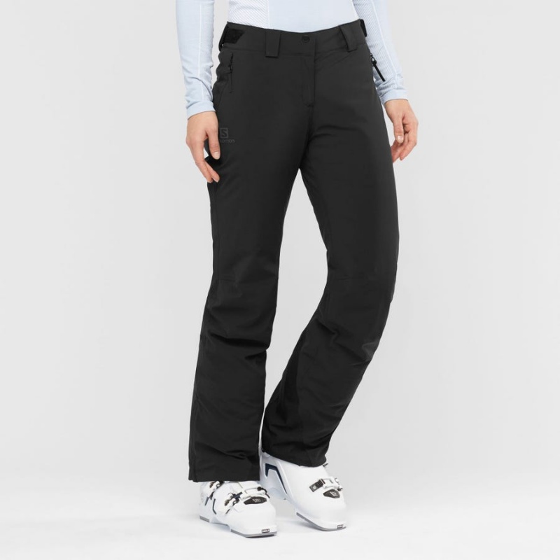 Women's Salomon THE BRILLIANT Ski Pants Black | IN3306WNB