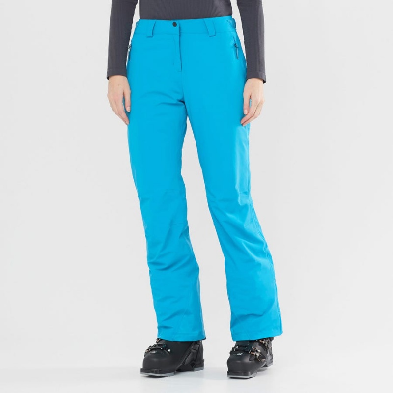 Women's Salomon THE BRILLIANT Ski Pants Blue | IN3307AHK