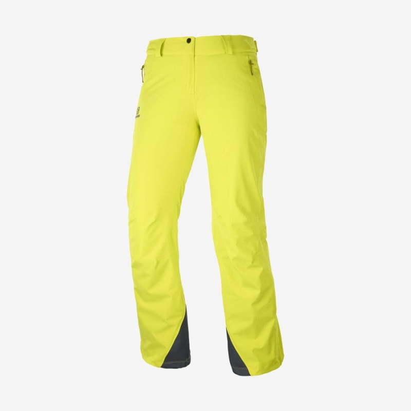 Women\'s Salomon THE BRILLIANT Ski Pants Green | IN3309DFM