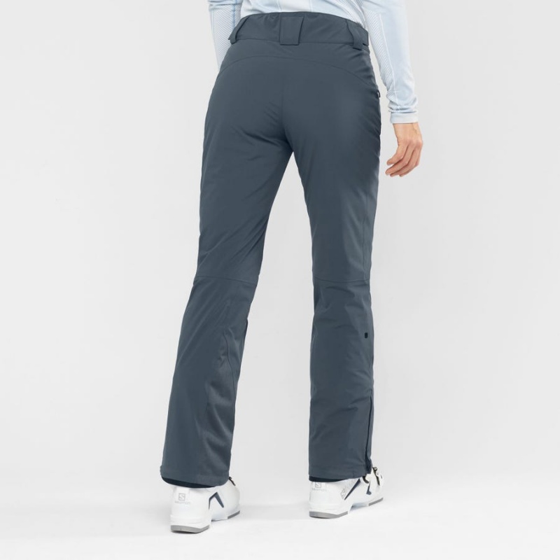 Women's Salomon THE BRILLIANT Ski Pants Navy / Blue | IN3303NWY