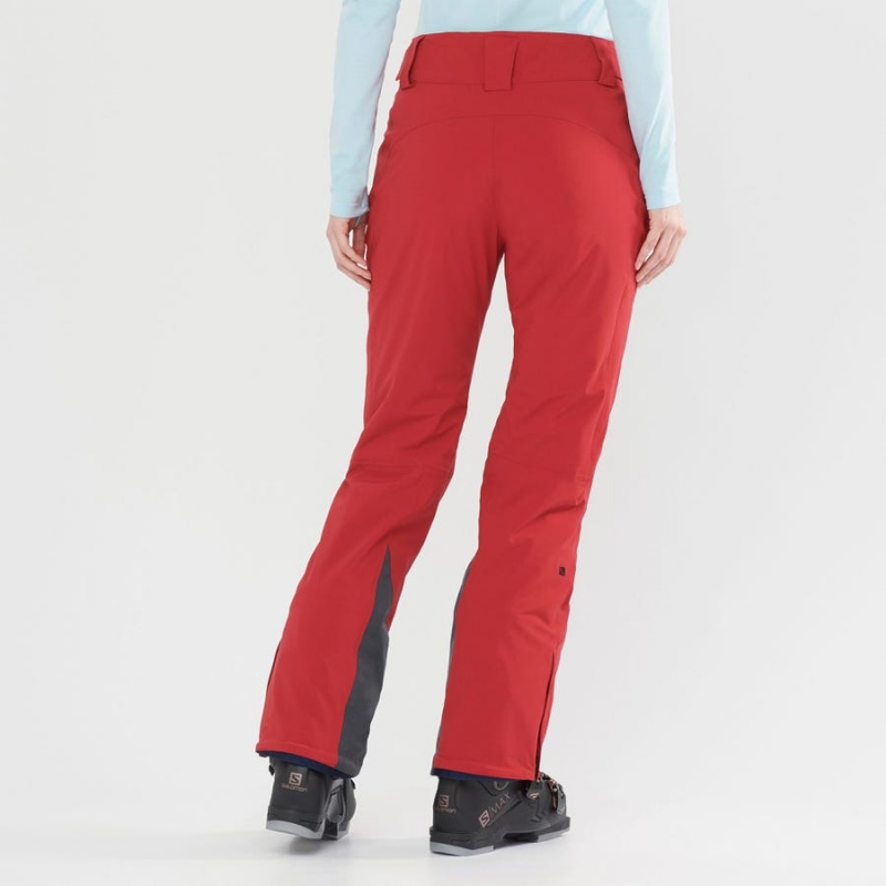 Women's Salomon THE BRILLIANT Ski Pants Red | IN3312HAP