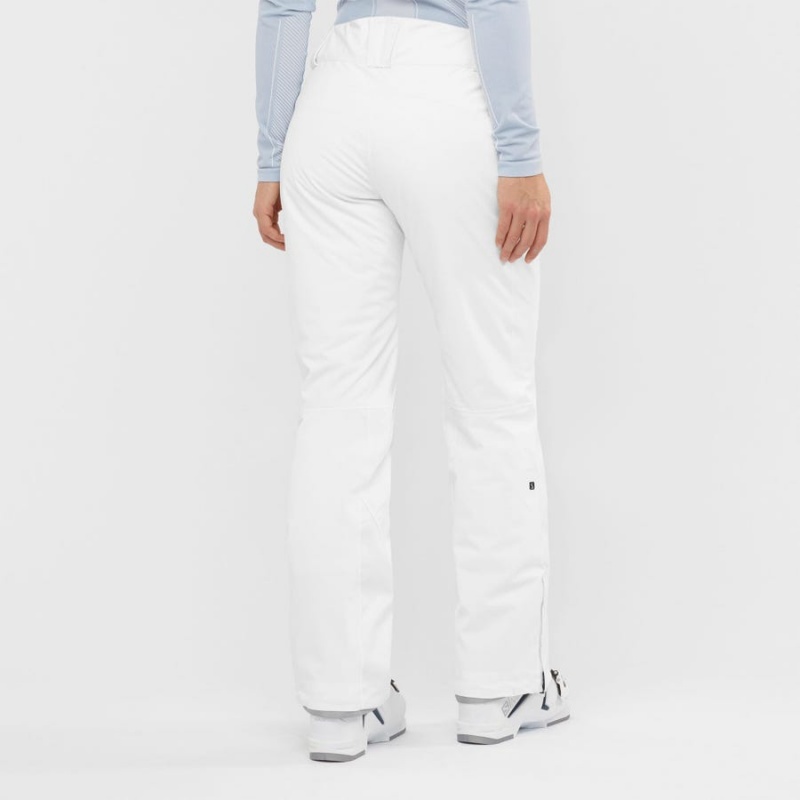 Women's Salomon THE BRILLIANT Ski Pants White | IN3304MQZ