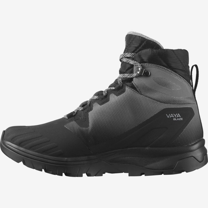 Women's Salomon VAYA BLAZE THINSULATE™ CLIMASALOMON™ WATERPROOF Winter Boots Black | IN3017MQZ