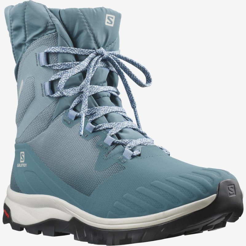 Women's Salomon VAYA POWDER TS CSWP Winter Boots Blue | IN3014VRW