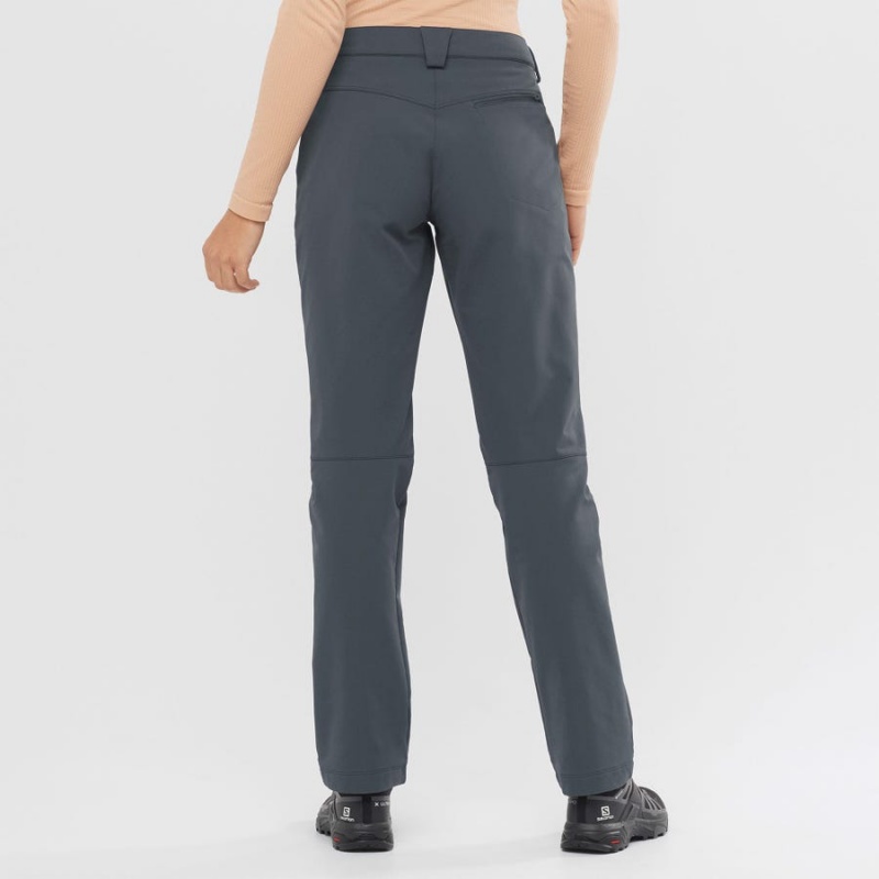 Women's Salomon WAYFARER STRAIGHT WARM Pants Grey | IN3231YXF