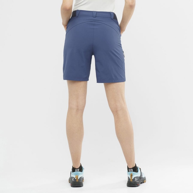 Women's Salomon WAYFARER Shorts Navy | IN3266GSO