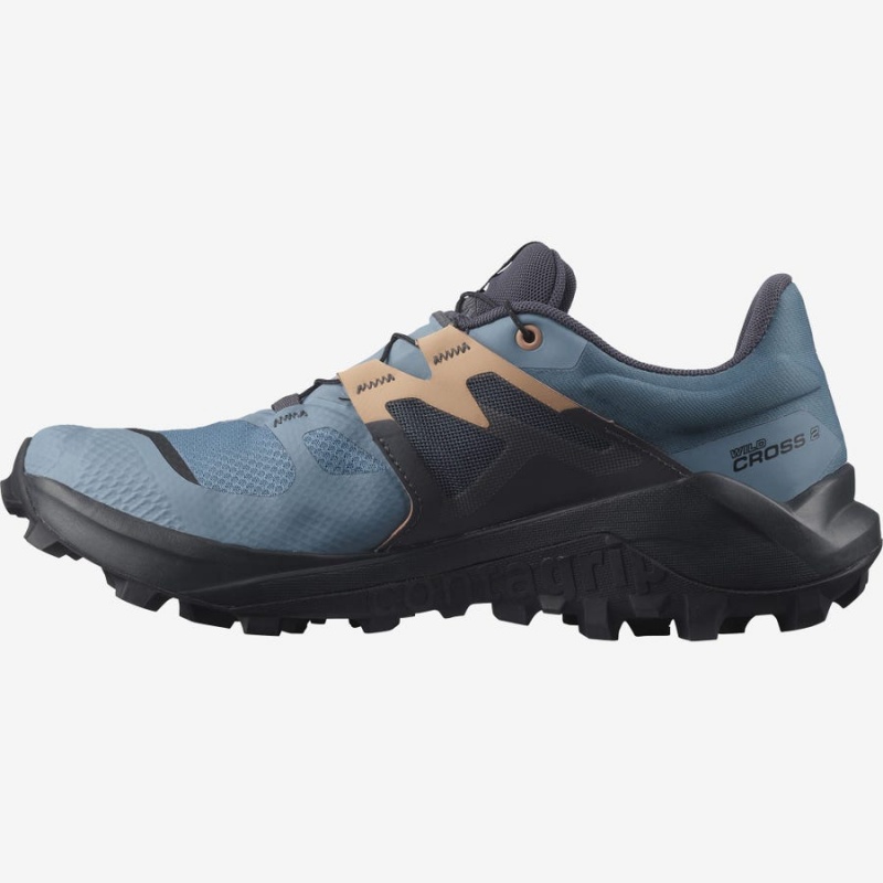 Women's Salomon WILDCROSS 2 GORE-TEX Trail Running Shoes Blue | IN2856XYU