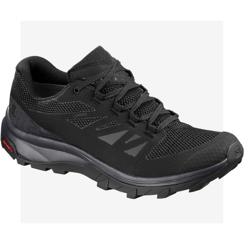 Women\'s Salomon WoOUTLINE GORE-TEX Hiking Shoes Black | IN2827JPQ