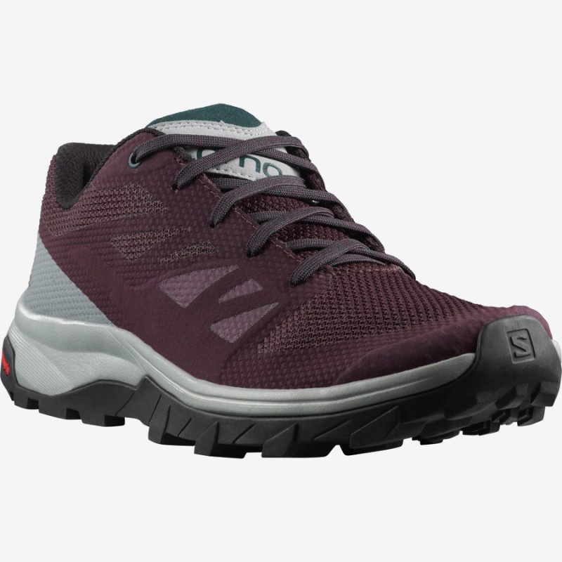 Women's Salomon WoOUTLINE Hiking Shoes Red | IN2774HAP