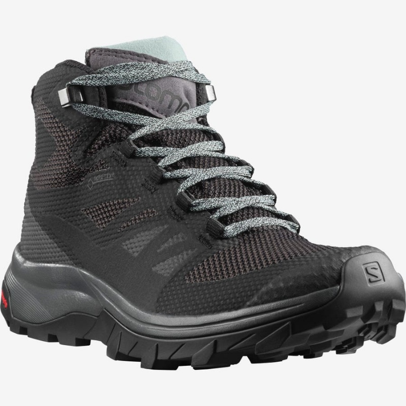 Women's Salomon WoOUTLINE MID GORE-TEX Hiking Shoes Navy | IN2833VRW