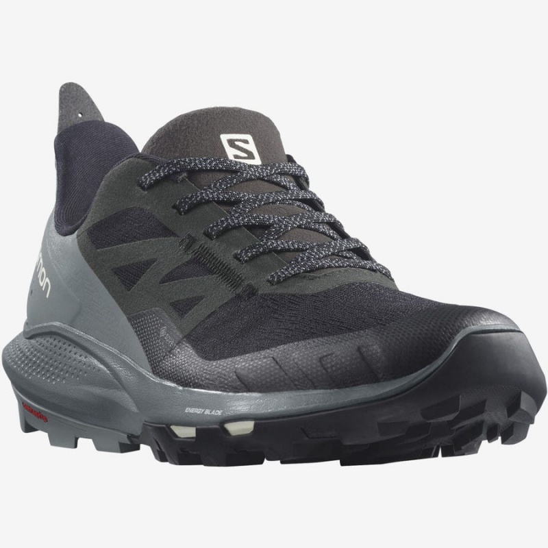 Women's Salomon WoOUTPULSE GORE-TEX Hiking Shoes Grey / Black | IN2784MQZ