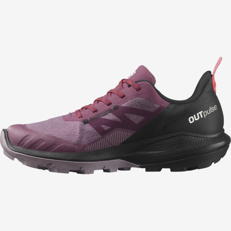 Women's Salomon WoOUTPULSE GORE-TEX Hiking Shoes Purple | IN2787AHK