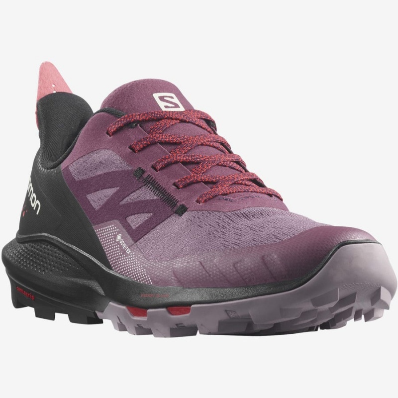 Women's Salomon WoOUTPULSE GORE-TEX Hiking Shoes Purple | IN2787AHK