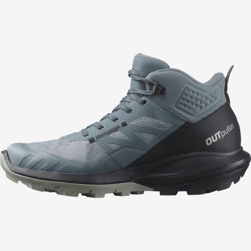 Women's Salomon WoOUTPULSE MID GORE-TEX Hiking Shoes Silver | IN2838WNB