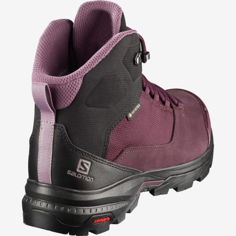 Women's Salomon WoOUTWARD GORE-TEX Hiking Shoes Red | IN2788SGL