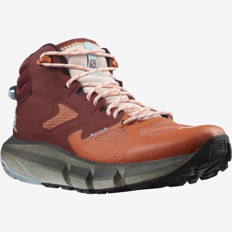 Women's Salomon WoPREDICT HIKE MID GORE-TEX Hiking Shoes Orange | IN2806VRW