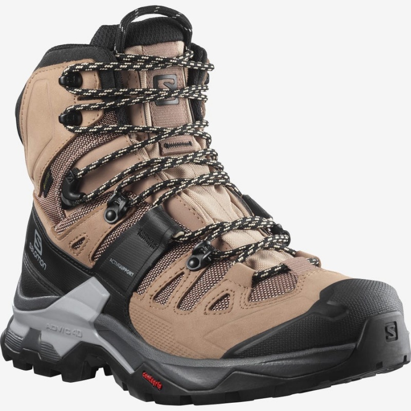 Women's Salomon WoQUEST 4 GORE-TEX Hiking Shoes Brown | IN2843GSO