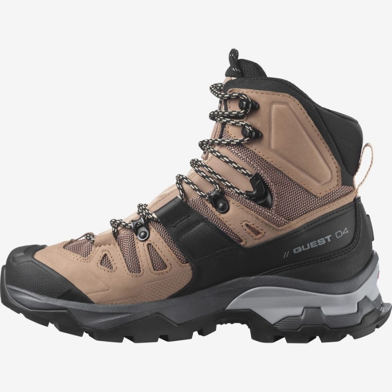 Women's Salomon WoQUEST 4 GORE-TEX Hiking Shoes Brown | IN2843GSO