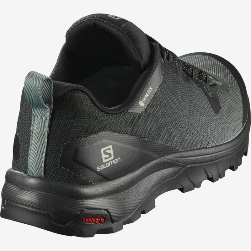 Women's Salomon WoVAYA GORE-TEX Hiking Shoes Black / Olive | IN2783NWY