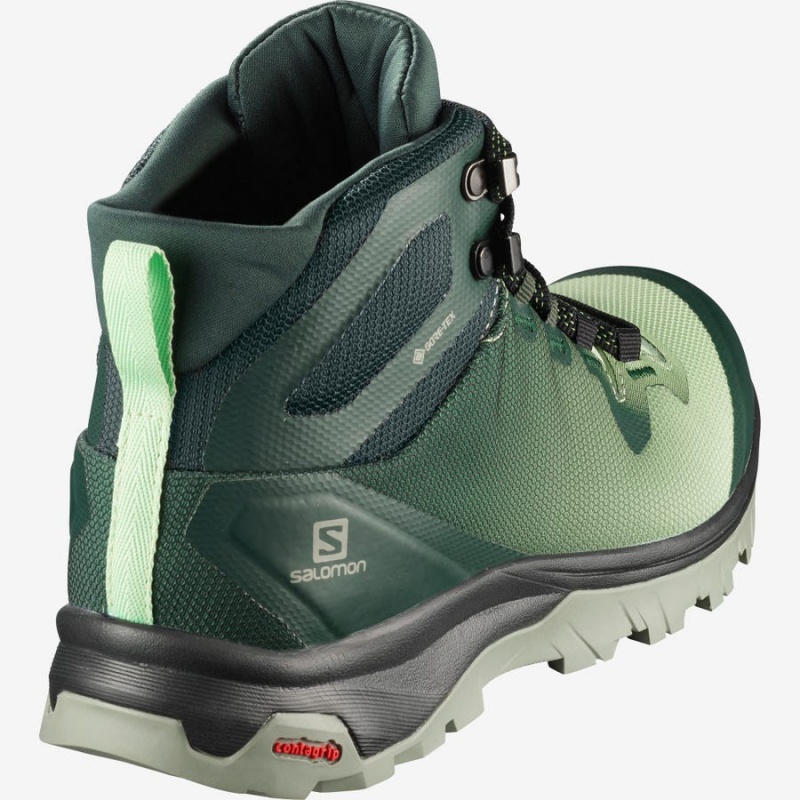 Women's Salomon WoVAYA MID GORE-TEX Hiking Shoes Green | IN2822SGL