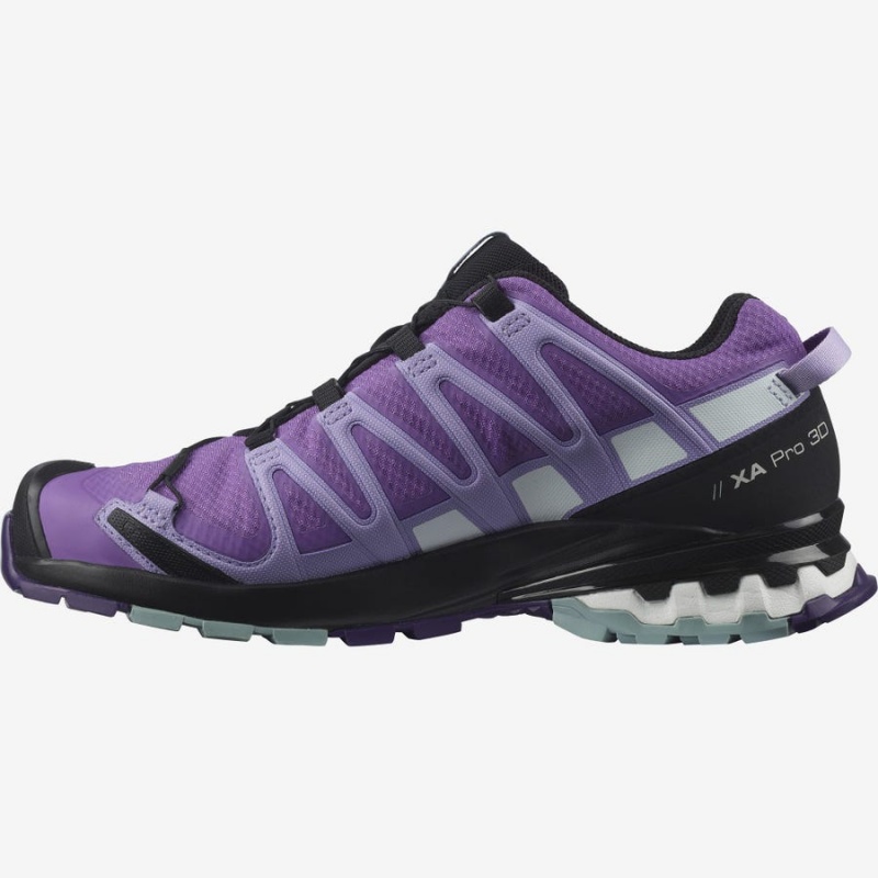 Women's Salomon WoXA PRO 3D v8 GORE-TEX Hiking Shoes Purple | IN2798GSO