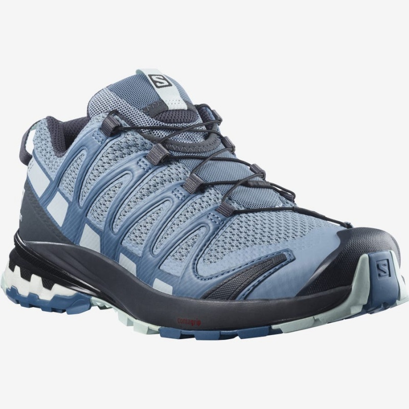 Women's Salomon WoXA PRO 3D v8 Hiking Shoes Blue | IN2791GSO