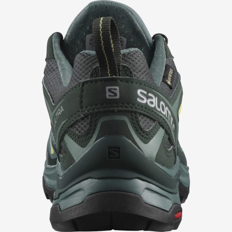 Women's Salomon WoX ULTRA 3 GORE-TEX Hiking Shoes Green | IN2793JPQ