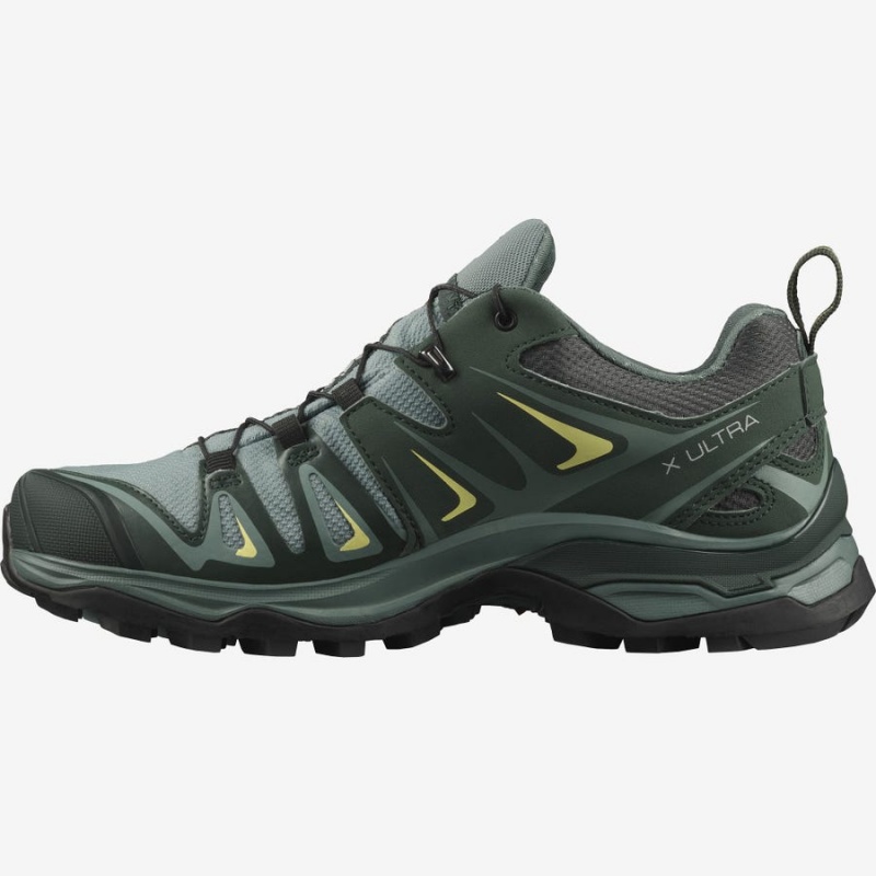 Women's Salomon WoX ULTRA 3 GORE-TEX Hiking Shoes Green | IN2793JPQ