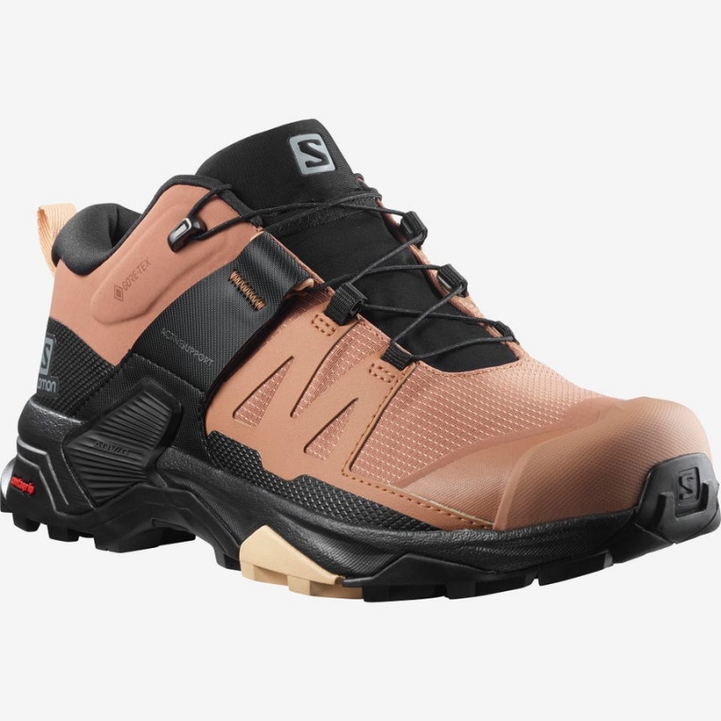 Women's Salomon WoX ULTRA 4 GORE-TEX Hiking Shoes Brown | IN2799HAP