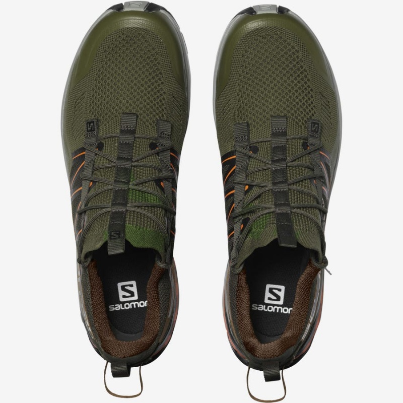 Women's Salomon XA COVER Sneakers Olive / Orange | IN2970TCE