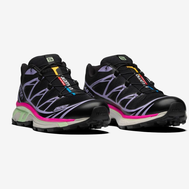 Women's Salomon XT-6 Sneakers Black / Purple | IN2955HAP