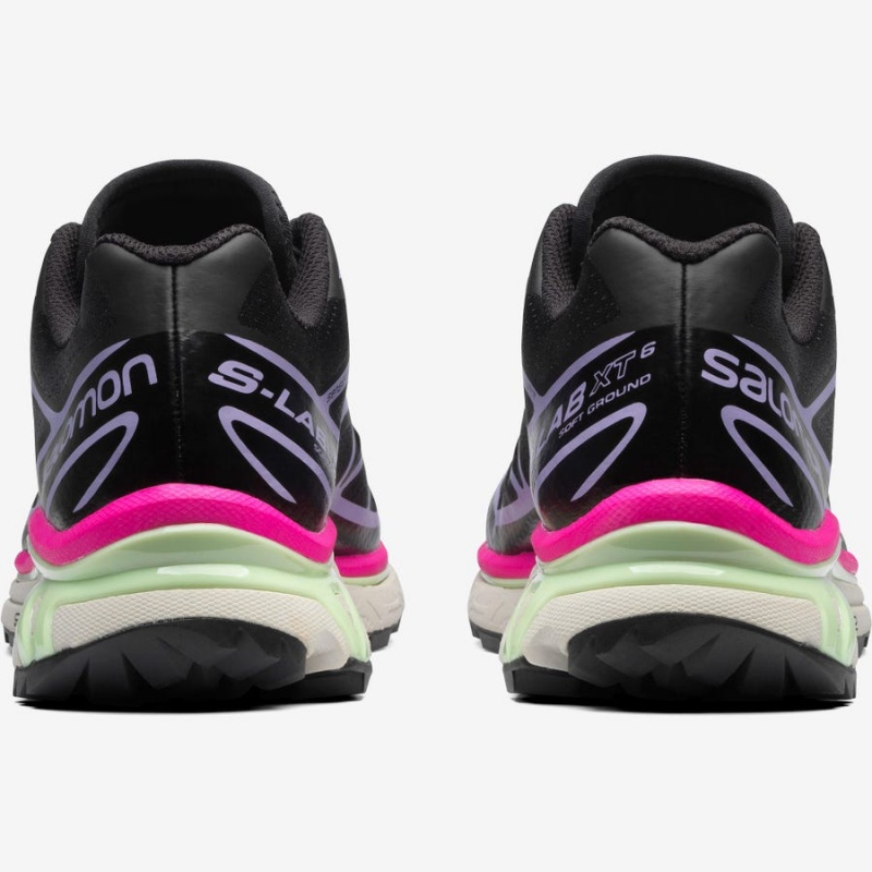 Women's Salomon XT-6 Sneakers Black / Purple | IN2955HAP