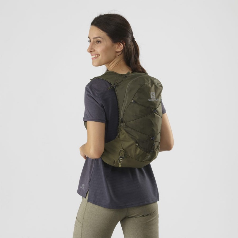 Women's Salomon XT 10 Backpacks Olive | IN3386TCE