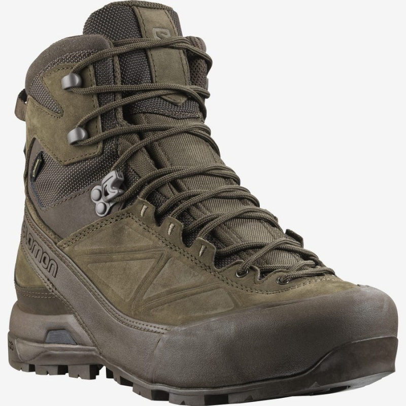 Women's Salomon X ALP GORE-TEX FORCES Boots Brown | IN3029AHK