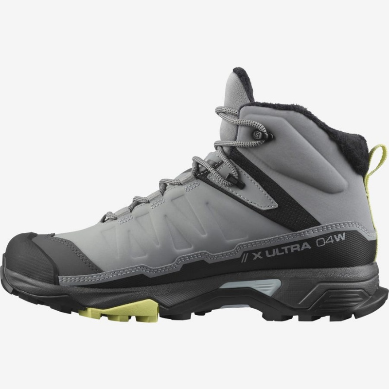 Women's Salomon X ULTRA 4 MID WINTER THINSULATE™ CLIMASALOMON™ WATERPROOF Winter Boots Grey | IN3015BEX